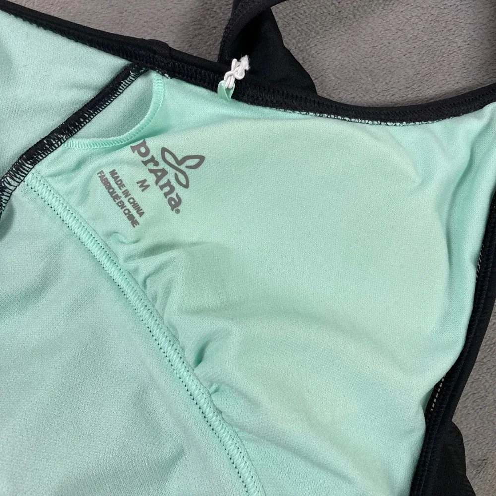 Prana Khari One Piece Swimsuit Black Womens Medium Racerback Tassel NEW